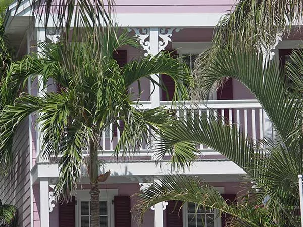 Florida Keys home with tropical landscaping